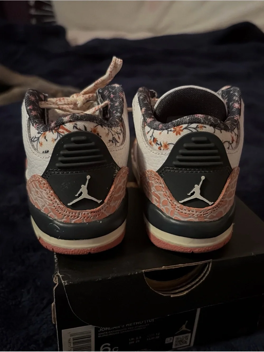 Jordan Kids White and Pink Accent High-Top Sneakers